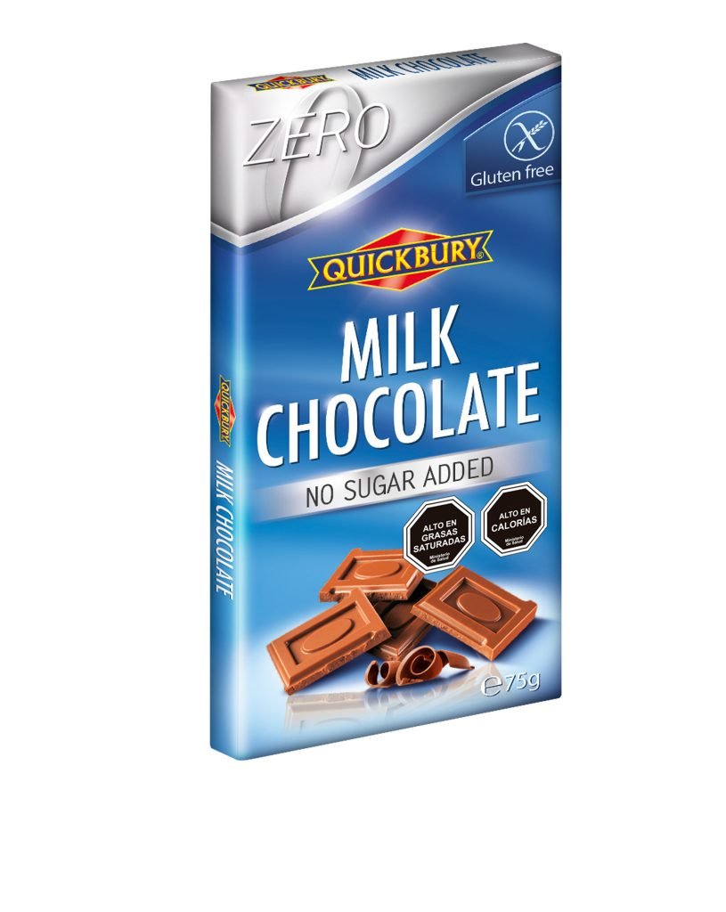 Chocolate Sin Azucar Añadida Sin Gluten Quickbury Leche 75 gr